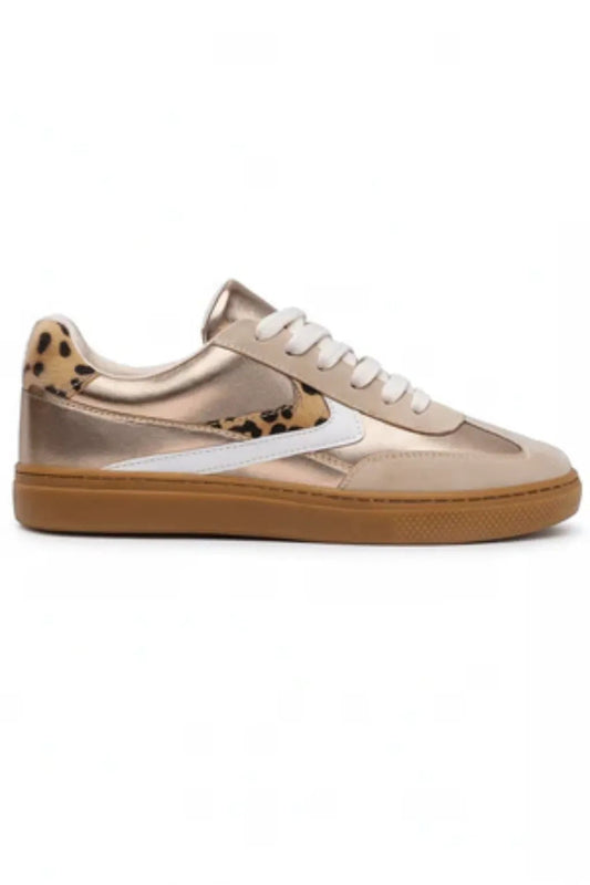 Tenis Mujer – Dorado Animal Print - Tenis para Mujer