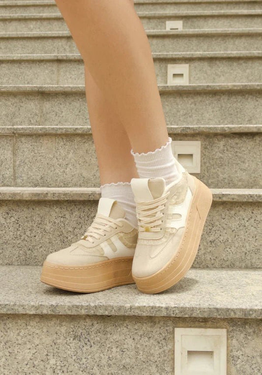 Tenis para Mujer - Gema Beige - Tenis para Mujer